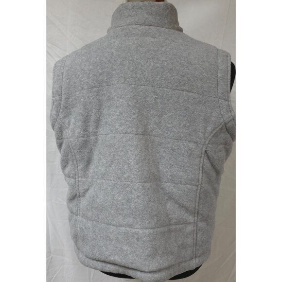 Tommy Hilfiger Mens XL Blue Grey Reversable Full Zip Fleece Logo Flag Hike Vest - Picture 7 of 16